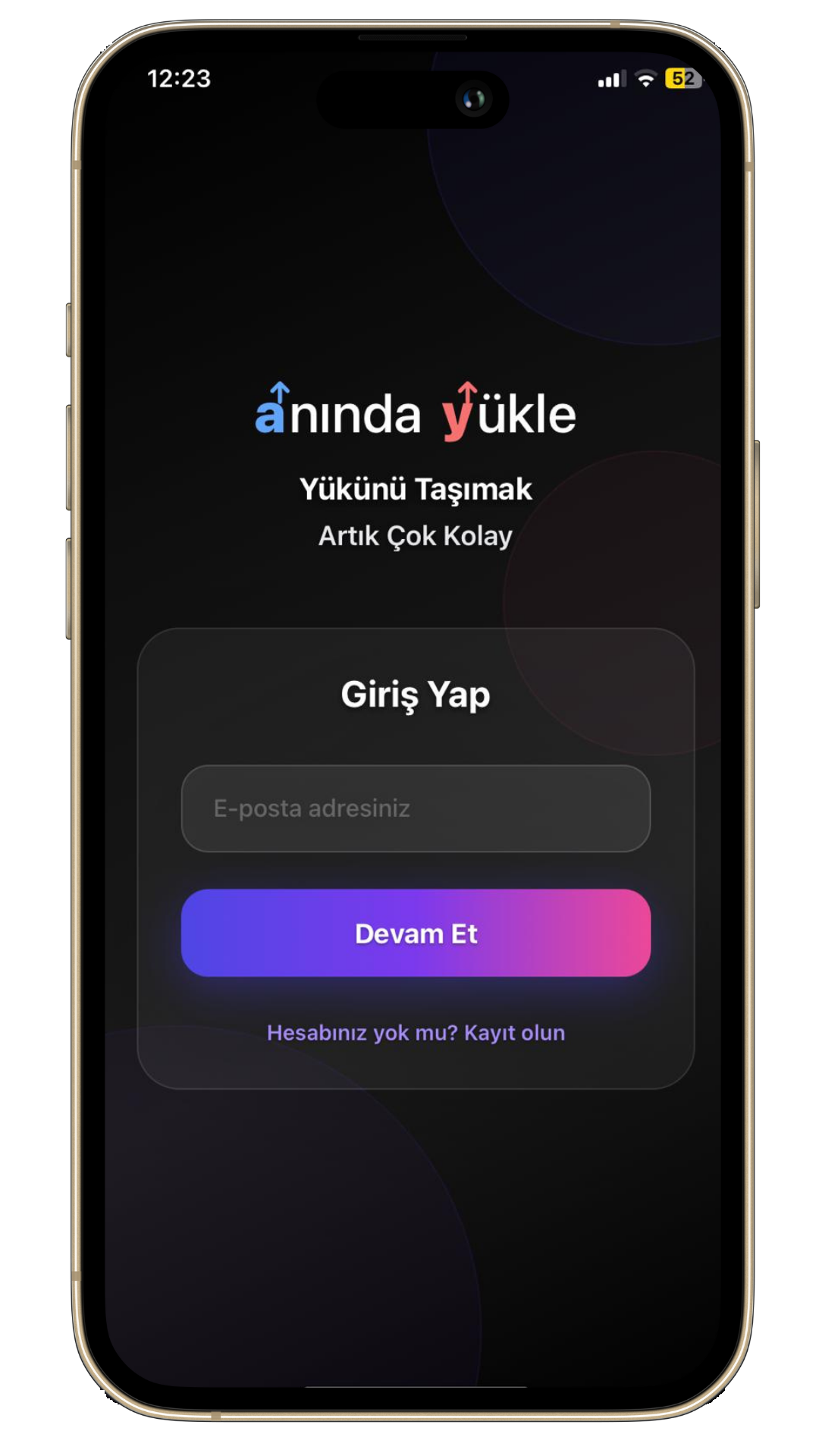 anında yükle Mobil Uygulama
